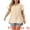 Beige, variant on DARING DIVA Women's Plus Button Down V Neck Short Sleeve Flare Top 3X Beige