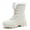 White, variant on YOURDIARY Womens Winter Snow Boots Waterproof Warm Walking Shoes Mid-Calf Hiking Booties Faux Fur Lining