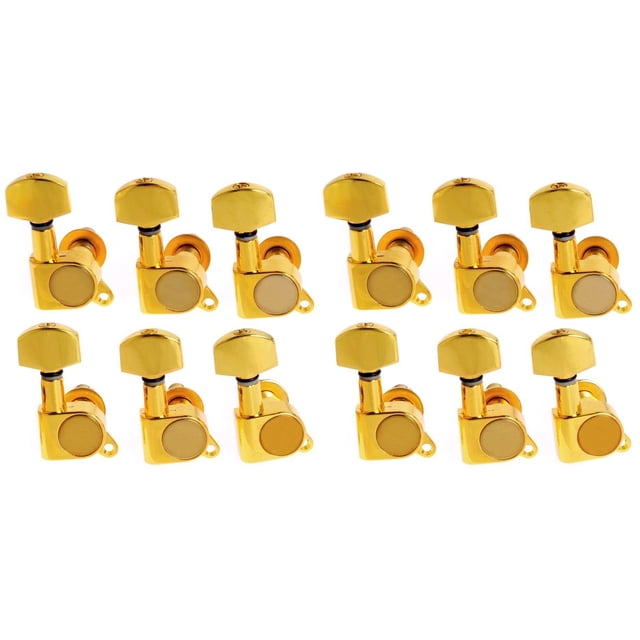 12 PCS Golden Guitar Sking Tuning Pegs Sintonizadores Cabezas de la máquina