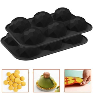 homEdge Food Grade Silicone Flowers Molds, Baking Pan with Flowers and Heart Shape Non-Stick FDA Approved 3-Pack Silicone Molds