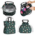 thumbnail image 2 of Pioneer Flower Floral Print Pattern Drawstring Lunch Bag Women - Drawstring Lunch Bag Insulated for Work Office - Stain-Resistant Large Lunchbags for Women with Multi-Pockets, 2 of 6