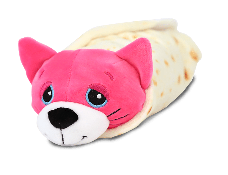 stuffed animal in tortilla