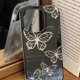 thumbnail image 3 of Funda de mariposa con purpurina negra compatible con iPhone 13 Pro Max, diseño coreano 3D con mariposa hueca y tarjeta plateada brillante para mujeres y niñas., 3 of 8