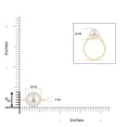 thumbnail image 4 of Angara Victorian Style Japanese Akoya Cultured Pearl and Diamond Ring in 14K Yellow Gold for Women | June Birthstone Jewelry for Her, 4 of 5
