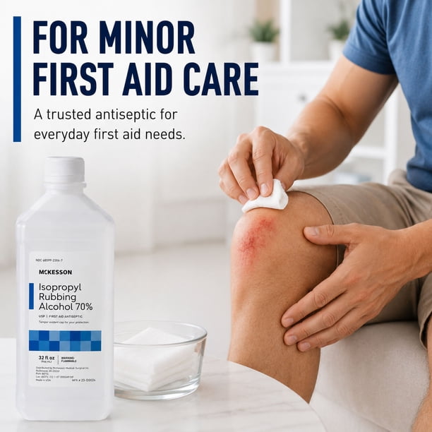 McKesson Isopropyl Rubbing Alcohol, 70% Strength, First Aid