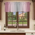 thumbnail image 6 of 2 Pack Valances for Window, Pink Ombre Short Curtains for Kitchen Bedroom Living Room, Modern Grey Gradient Farmhouse Art Rod Pocket Small Window Treatment Valance Drapes 54 x 18 Inch, 6 of 8
