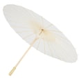 thumbnail image 4 of Decorative, Hand Painted Wedding, Bridal Party Paper Umbrella Parasol, White, 4 of 8