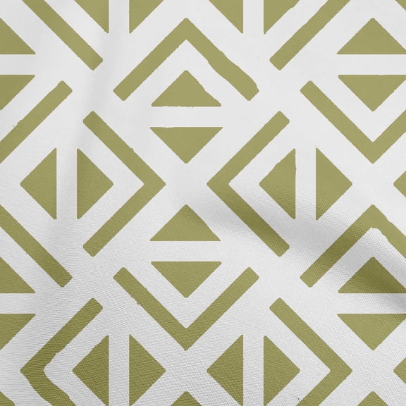 oneOone Velvet Light Green Fabric Geometric Triangle Dress Material Fabric Print Fabric By The Yard 58 Inch Wide