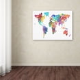 thumbnail image 2 of Trademark Art 'World Text Map' Canvas Art by Michael Tompsett, 2 of 2