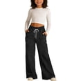 thumbnail image 2 of Karoyedx Pants for Girls Toddler Kids Cotton Linen Pants Baby Boys Girls Long Casual Loose Joggers Summer Cute Pants Black Size,8-10 Years, 2 of 6