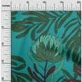 thumbnail image 2 of oneOone Cotton Jersey Dark Teal Green Fabric Tropical Floral Sewing Fabric By The Yard Printed Diy Clothing Sewing Supplies 58 Inch Wide, 2 of 4