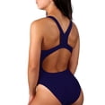 thumbnail image 3 of Adoretex Women's Guard Wide Strap Racerback One Piece Swimsuit, Athletic Splice Bathing Suit for Girls and Women (FGS02) - Navy - 46, 3 of 4