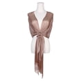 thumbnail image 3 of Chales y envolturas para mujeres Inspire Chic para vestidos de noche, brillante, chispeante y elegante con hebilla 74.8x17.7" (LxW) Oro Rosa (Plata), 3 of 6