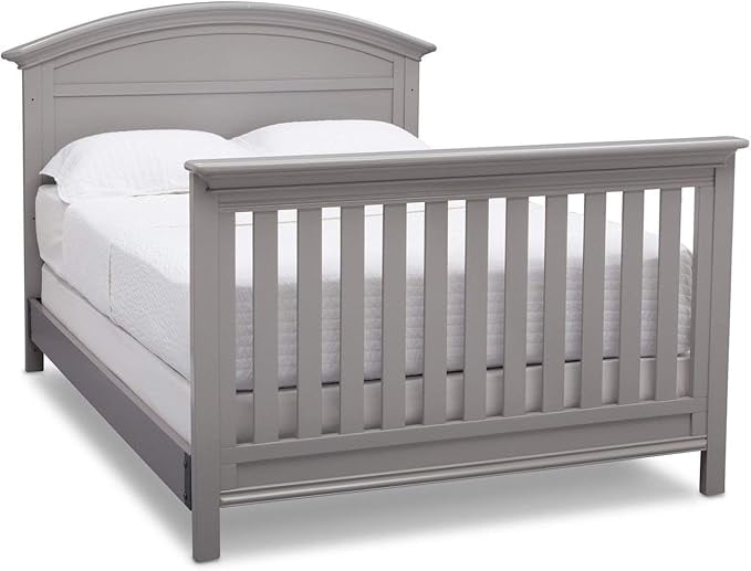 Full-Size Conversion Kit Bed Rails for Serta Aberdeen, Adelaide, Ashland, Banbury, Barrett, Bethpage, Fairmont, Fall River, Fernwood & Mid-Century Modern Lifestyle 4-in-1 Cribs (Grey)