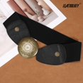 thumbnail image 6 of Women Wide Elastic Belt Western Buckle Vintage Strecth Waist Belt for Dress, 6 of 7
