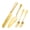 Yellow, variant on Gold 4PC Wedding Cake Serving Set 410 Stainless Steel Cake Knife Server Fork Gift Box