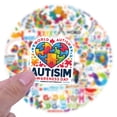 thumbnail image 5 of 55Pcs Autism Awareness Decals&nbsp;- High-Quality Vinyl Stickers for Phones, Skateboards | Aesthetic Motivational Art for Kids | Waterproof Labels for Journals, Scrapbooks & More, 5 of 6