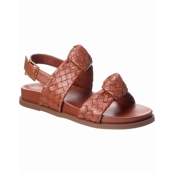 Schutz Kareena Leather Sandal, 8.5, Brown