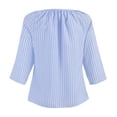 thumbnail image 2 of Blusa George para Mujer, Manga Ranglan con Plisado en Escote con Jareta Azul Talla M, 2 of 4