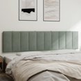 thumbnail image 1 of vidaXL Coussin de Tête de Lit Gris Clair 193 cm Velours, 1 of 5