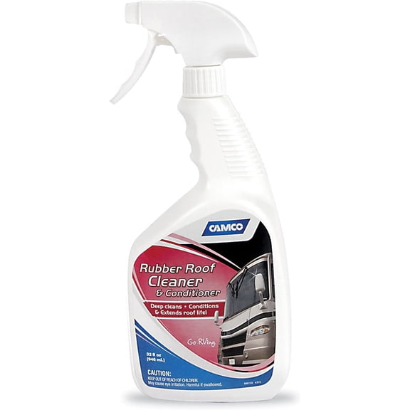 Camco Rubber Roof Cleaner and Conditioner - For RV, Camper or Trailer - 32 oz