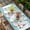 Blue, variant on Happy Easter Table Cloths for 6 Foot Rectangle Tables, Cute Gnomes Eggs Blue Bunny Flowers Border Patio Waterproof Elastic Fitted Tablecloths, Washable Rectangular Table Cover for Camping