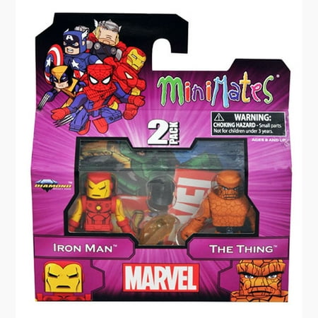 MiniMates: Marvel Best of Series 1 Iron Man and Thing Mini Figure (Best Marvel Action Scenes)