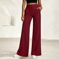 thumbnail image 2 of BODOAO Women's Wide Leg Palazzo Pants 2026 Dressy Casual Lounge Workout Sweatpants High Waisted Loose Trousers for Travel Office Daily Wear Weekend and Vacation Outfits Wine 2XL, 2 of 9