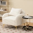 thumbnail image 4 of Gymax Fauteuil d'Appoint Moderne Fauteuil de Loisirs Rembourré avec Coussin, 4 of 10