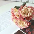 thumbnail image 3 of Paquete de flores artificiales de 6 cabezas, simulación de seda, decoración floral, centro de mesa de oficina en casa, flor falsa, blanco púrpura Noticed HA7186-01B, 3 of 6