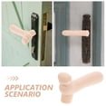 thumbnail image 2 of HEALEEP 2 Pcs Poignée de Porte Couvercle de Sécurité en Silicone Beige pour Chambres, 2 of 7