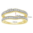 thumbnail image 2 of Round White Cubic Zirconia Curved Enhancer Guard Ring 10k Yellow Gold Ring Size - 8.5, 2 of 3