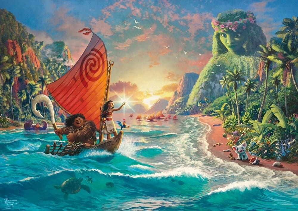 Thomas Kinkade Studios: Disney Dreams Collection - Moana – Vaiana, 1.000 pieces Puzzle Jigsaw 58030