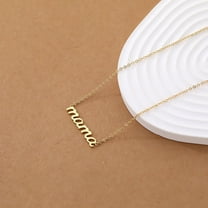 Zhuge Mothers Day Gifts for Mom Necklaces for Mama Birthday Present for Mom Stainless Steel Letter Necklace（Gold）