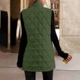 thumbnail image 7 of Women's Warm Mid-Length Puffer Vests,Full Zip Sleeveless Hooded Casual Layering Winter Outerwear Jacket with Side Pocket, 7 of 7
