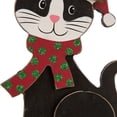 thumbnail image 5 of 7.75" Black and Red Unique Wooden Cat Stocking Holder, 5 of 6