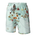 thumbnail image 5 of Naloa World Travel Map Men's Beach Shorts, Surfing shorts, Swim trunks, Quick Dry Swim Trunks for Surfing Beach Fun - XX-Large, 5 of 9