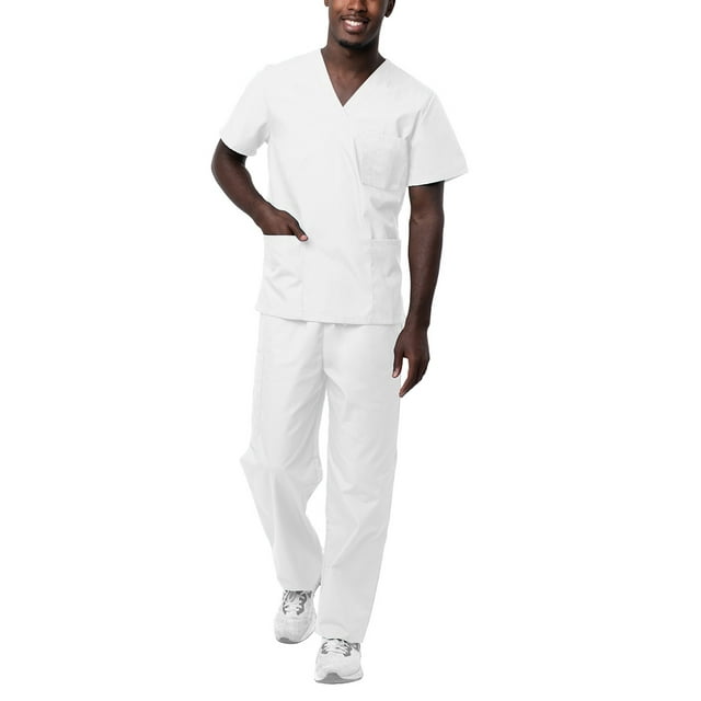 Sivvan Unisex Classic Scrub Set V-Neck Top/Drawstring Pants (Available in 15 Solid Colors)