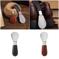 thumbnail image 2 of Space Saving Foldable Shoe Horn Stainless Steel Construction With Ergonomic Faux Handle Shoe Lifter Helper Tool, 2 of 12