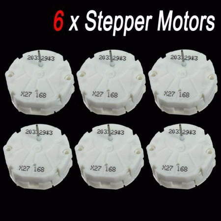 2004 Instrument Cluster 6Pcs X27.168 Stepper Motors Speedometer Cluster Gauge Instrument For GMC Chevy White AUDEW US ()
