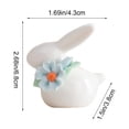 thumbnail image 6 of Ywuzuh Rabbit Decor Easter Decorations Easter Gift Ceramic Rabbit Figurines Tabletop Decor Easter Bunny Statues for Home, Farmhouse, Office & Living Room, 6 of 6