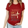 thumbnail image 2 of Daisyyozoid Nouvelles Arrivées Hauts pour Femmes Joyeuses Pâques Lettrage Imprimé Col Rond Manches Courtes Haut Manches Courtes Col Rond Chemise, 2 of 5