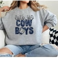 thumbnail image 3 of Let's Go Cowboys Sweatshirt (Faux Sequin Glitter, Embroidery, Dallas Football, Game Day Sweatshirt, Football Team, DTF, Ladies Gift, 3 of 7