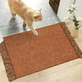 thumbnail image 3 of SUNDEREY 2'x3' Washable Bedroom Rug,2x3ft Bohemian Entryway Rug Front Door Mat Cotton Reversible Kitchen Mat Indoor Throw Rug Farmhouse Carpet for Foyer Front Porch Decor,Red, 3 of 7