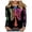 Orange, variant on Women's Graphic Print Tee, Crew Neck 3/4 Sleeve Top, Fall Shirt for Halloween Casual Wear