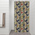 thumbnail image 2 of Colorful Chicken Floral Pattern Shower Curtain 36"x72" ,Bathroom Decorative Shower Curtains Set with 12 Hooks,Modern Waterproof Washable Shower Curtain, 2 of 6