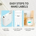 thumbnail image 2 of Label printer,15mm Adhesive Diy Sticker Compatible Label Maker Bt Date Journal Store Label Printer Compatible With Diy Date Office Retail D11 Study Android 203dpi Support Thermal 203dpi Ios Office, 2 of 7
