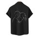 thumbnail image 4 of Mens Manga Corta Botón Abajo Camisas, Cuello de Vuelta Impresa Blusa, Top de Verano de la Moda Casual, 4 of 9