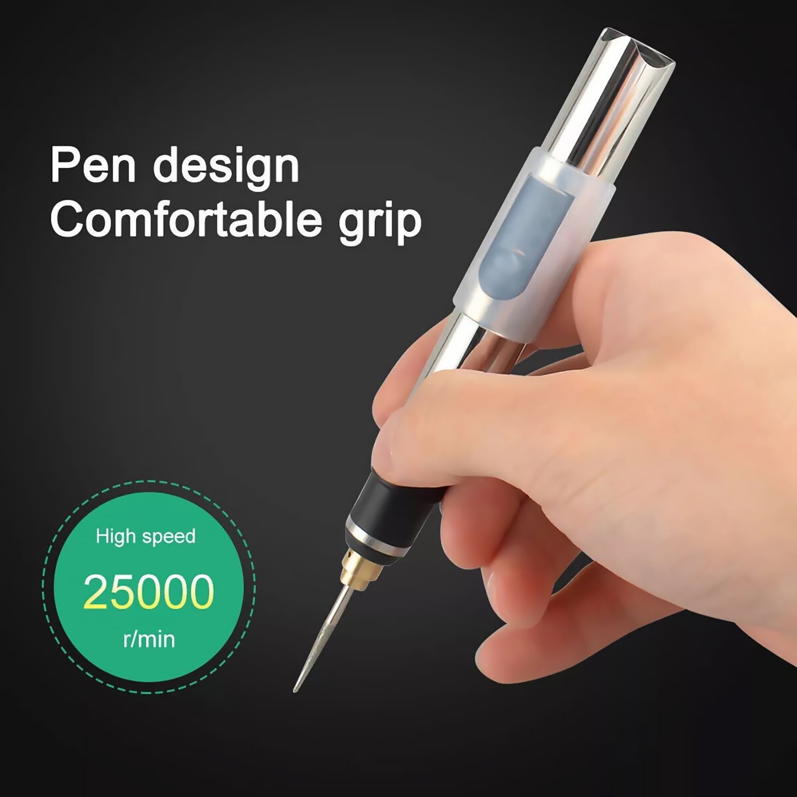 Rechargeable Engraving Pen Kit for Stone and Glass Artwork for Creative Hobbyists Carver Part