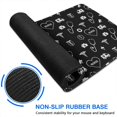 thumbnail image 6 of Long Mouse Pads for Desk,Black White Medical Symbol Pattern Desk Mats on Top Of Desks, Desk Mouse Pad Extra Large with 3mm Non-Slip Base and Stitched Edge for Gaming,Office,Work,Home 35.4"x15.7", 6 of 6